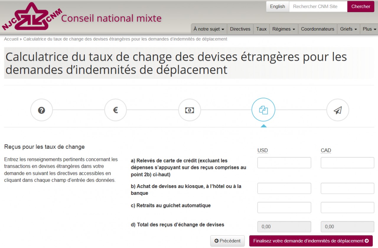 Calculatrice du taux de change des devises étrangères – Page 4 - Reçus pour les taux de change